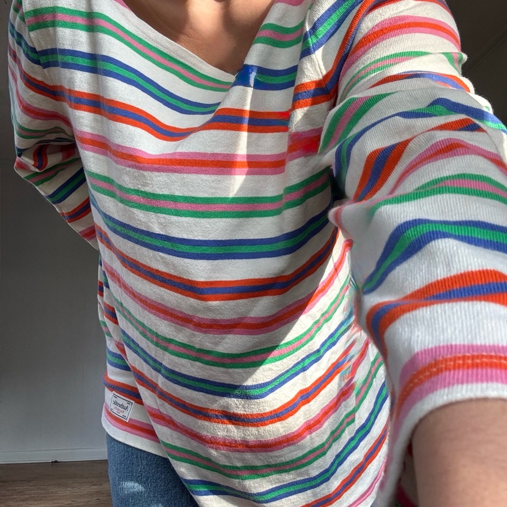 Talbots Multicolor Striped Long Sleeve Tee
